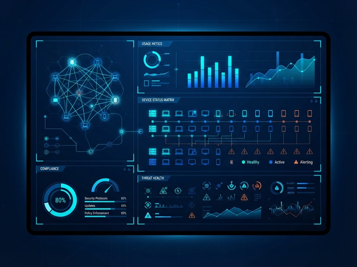 Microsoft Endpoint Manager Dashboard concept